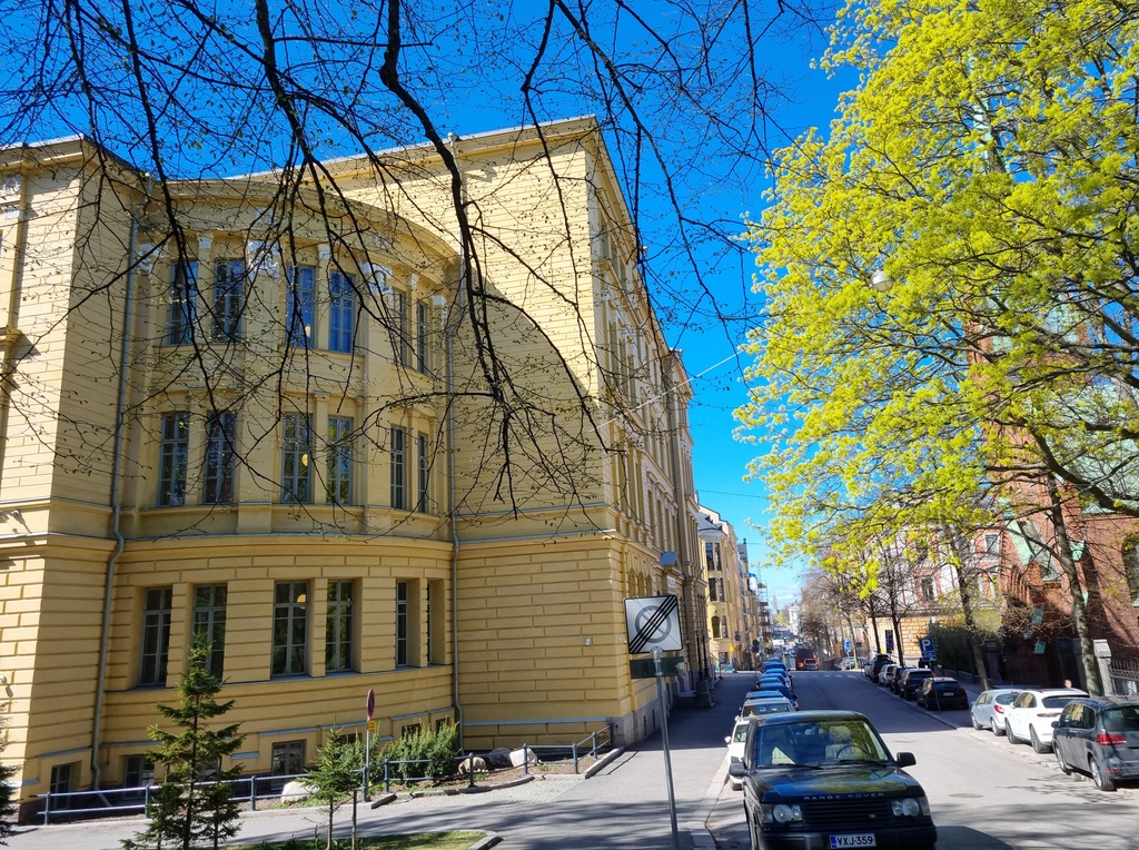 Svenska normallyceum (Ruotsalainen normaalilyseo) eli Norsen Unioninkadulla. rephoto