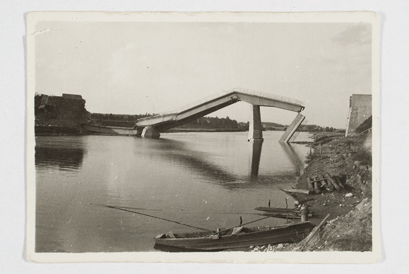 Luunja sild bolševike poolt lõhutuna, 1941