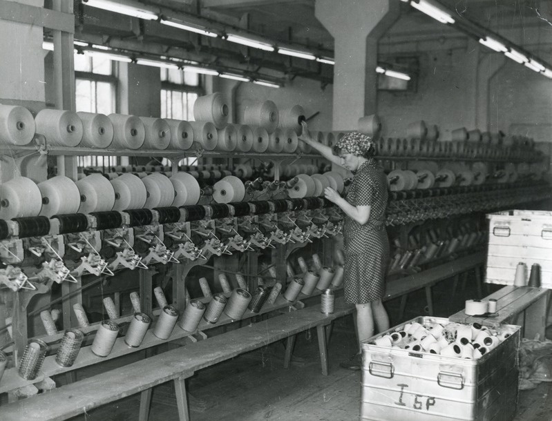 Pärnu Linakombinaadi ketrustsehhi sisevaade käesoleval ajal