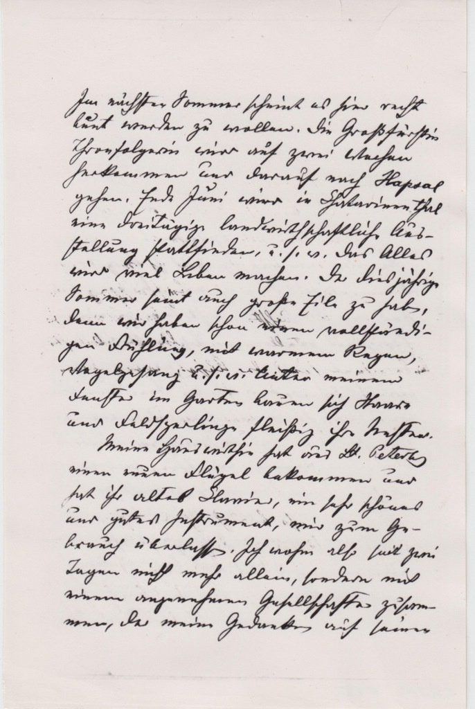 Carl Robert Jakobsoni kiri Julie Thalile 18.03.1872. Teine lehekülg.