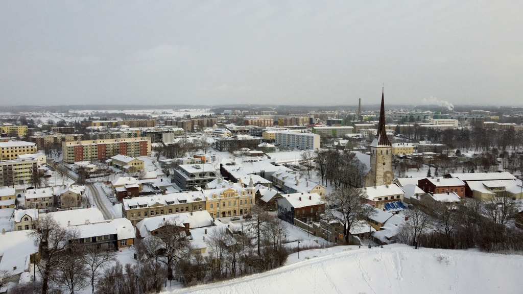 Aerial view of Rakvere in winter of 2022 0018 - Aerial view of Rakvere in winter of 2022