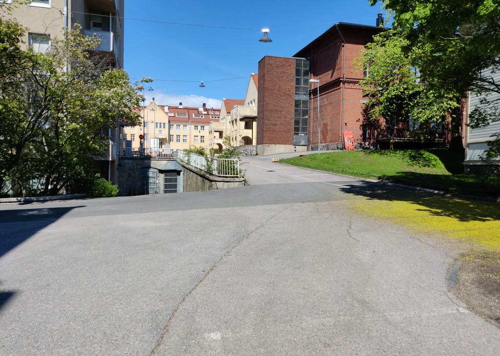 Marian sairaala. Lapinlahdenkatu 16. Kirurgiset osastot I ja II, ulkokuva. rephoto