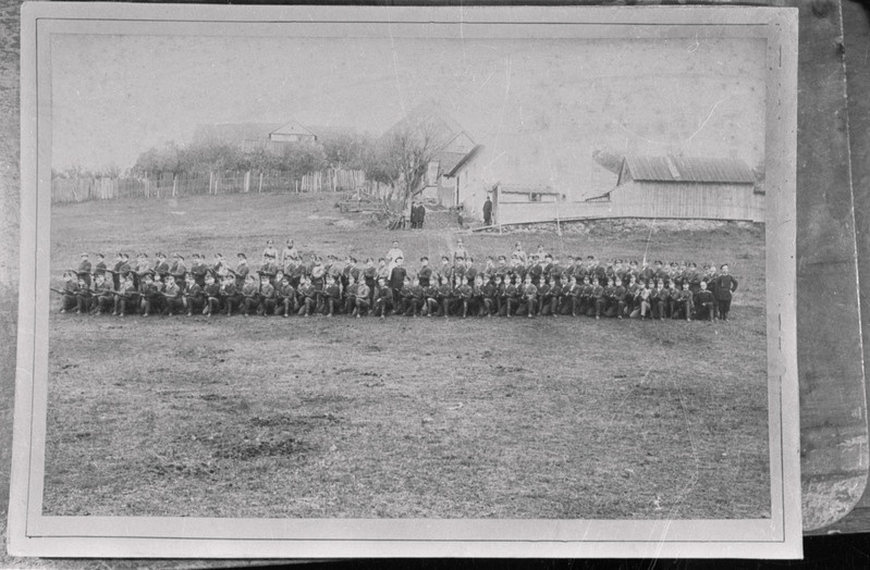 negatiiv, koopia fotost, reservväelaste õppus Viljandi järve ääres, u 1910