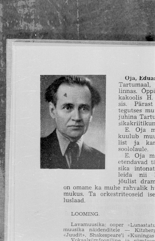 negatiiv, koopia fotost, Eduard Oja, rinnaportree