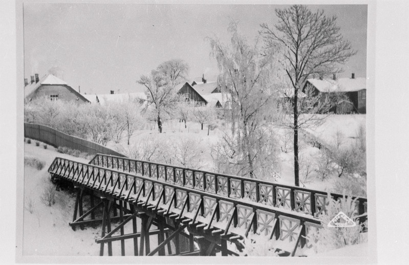 negatiiv, koopia fotost, Viljandi, Varese sild, 1932