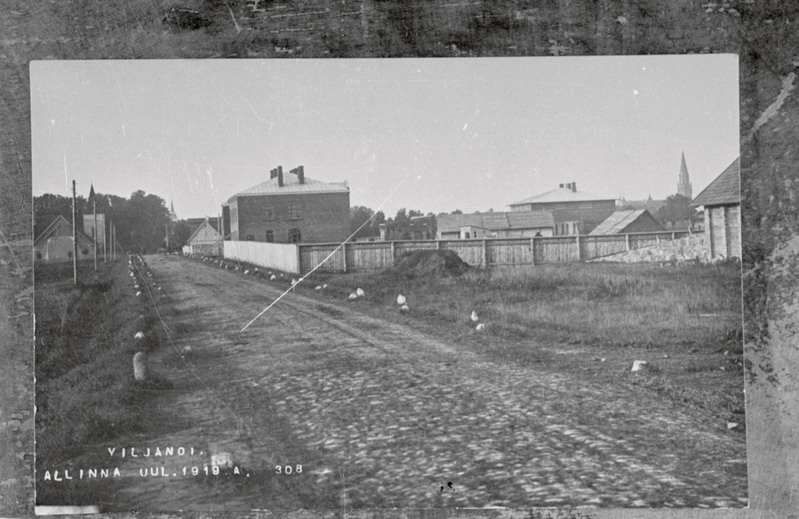 negatiiv, koopia fotost, Viljandi, Tallinna tn, vangla hooned, 1919