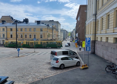 Begravningståg längs Unionsgatan. (1890-1910) rephoto