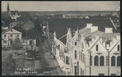 fotopostkaart, Viljandi, Grand Hotell veetornist, Lossi tn, 1924, foto J. Riet  duplicate photo