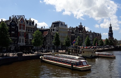 Canal at Singel, Amsterdam, the Netherlands rephoto