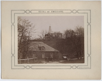 Tallinn, valge majakas, vaade Peetri maja juurest. Seeria "Reval und Umgebung".  duplicate photo