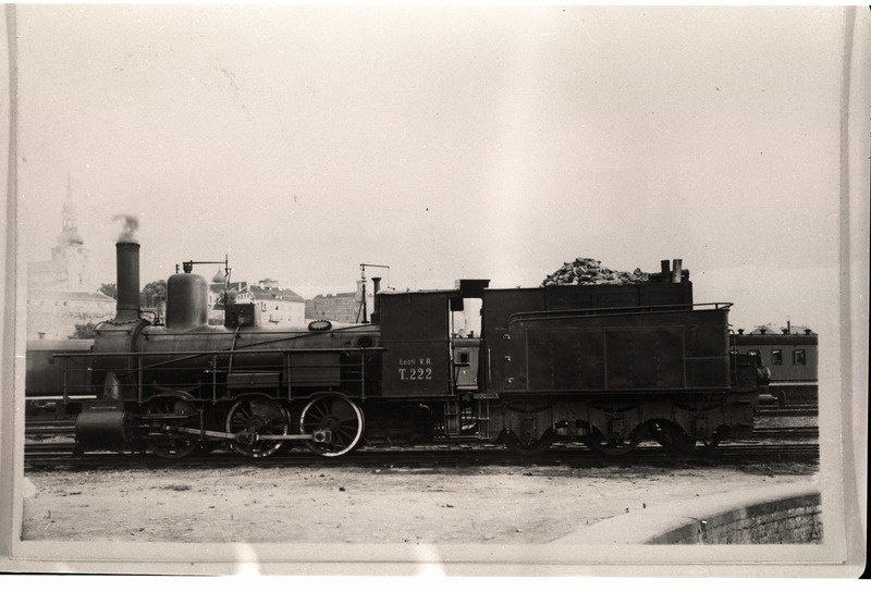 Laiarööpmeline kaubarongi vedur, seeria T, endine Vene vedur, pildistatud umbes 1935. aastal.