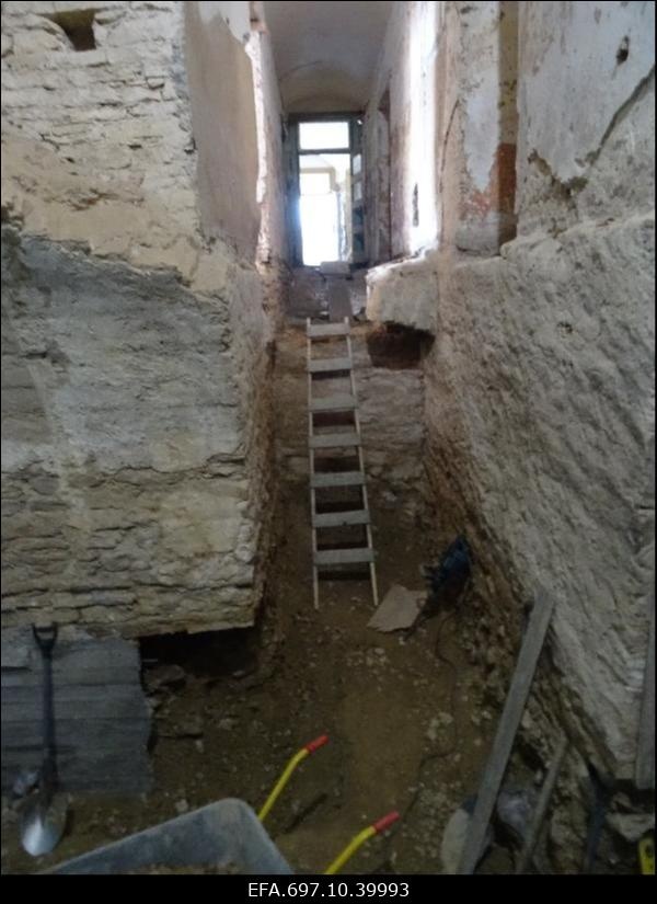 Riisipere mõis. Mõisa peahoone renoveerimistööd. Võlvkeldri väljakaevamine.