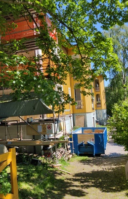 Käpylä, Kullervonkatu 22 (Arabiankatu 22) pihan puolelta. rephoto