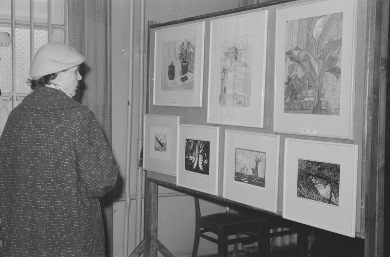Tartu ülikooli üliõpilaste kunstinäitus linna ametiühingu saalis. 20. aprill 1962. a.