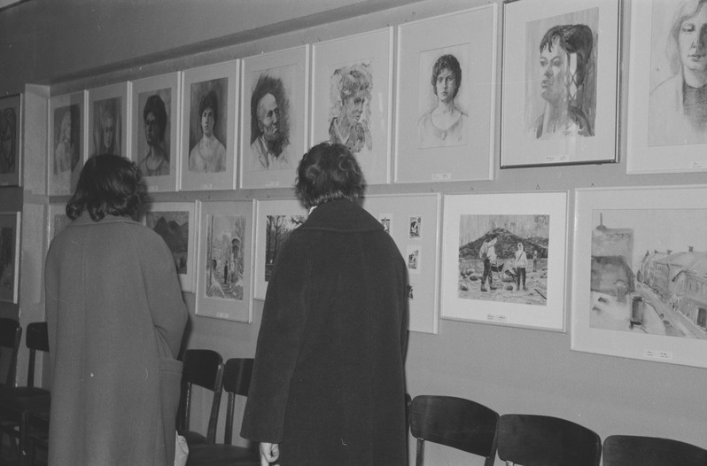 Tartu ülikooli üliõpilaste kunstinäitus linna ametiühingu saalis. 20. aprill 1962. a.