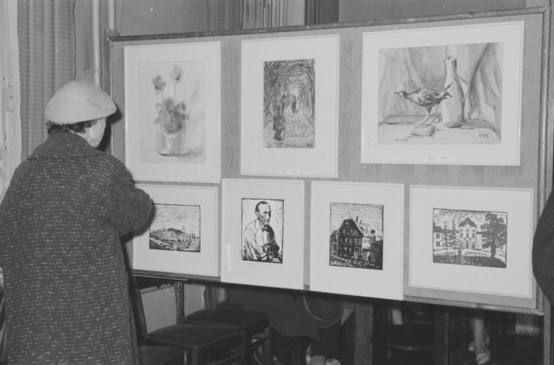 Tartu ülikooli üliõpilaste kunstinäitus linna ametiühingu saalis. 20. aprill 1962. a.