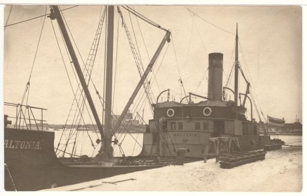 Fotopostkaart. Aurulaev "Baltonia" sadamas