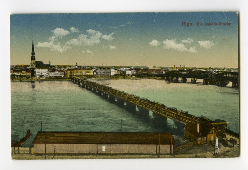 Postkaart: Riia, Lübeck-Brücke
