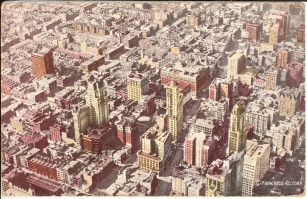 Postkaart. Ameerika Ühendriigid. New York.
Aerofoto vaatega New York-i Times Square-i piirkonnale