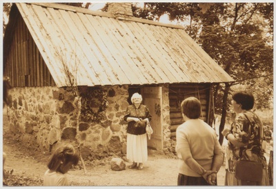 Nukitsamehe maja avamine Palamuse muuseumi saunas  similar photo