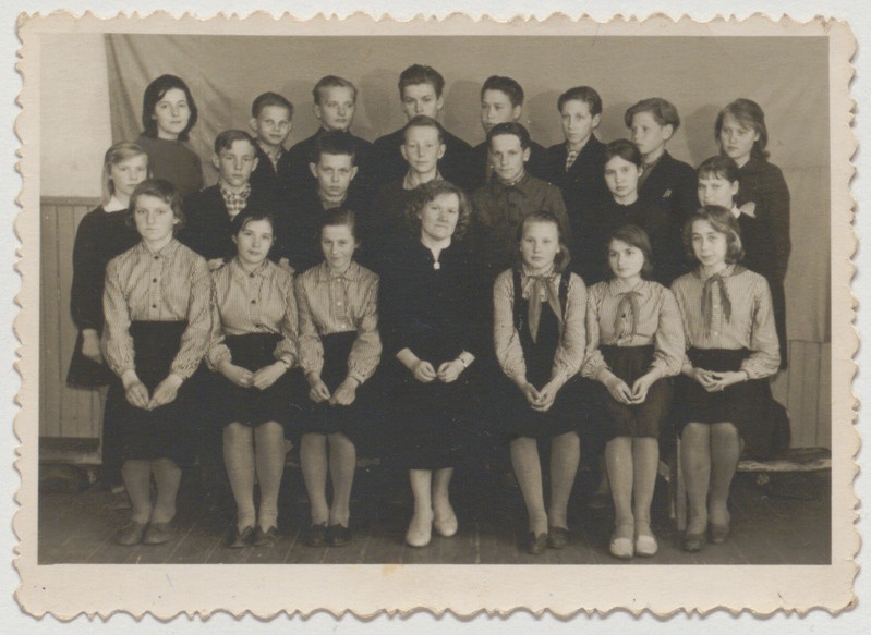 Palamuse kooli VIIa klassi foto, 1963
