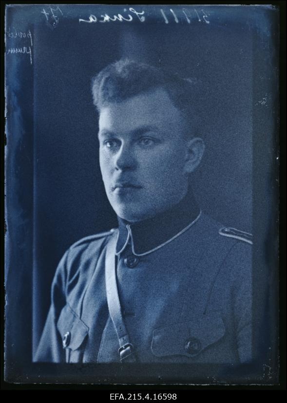 Sõjaväelane, lipnik Arnold Sinka, Kuperjanovi Partisanide Pataljon.