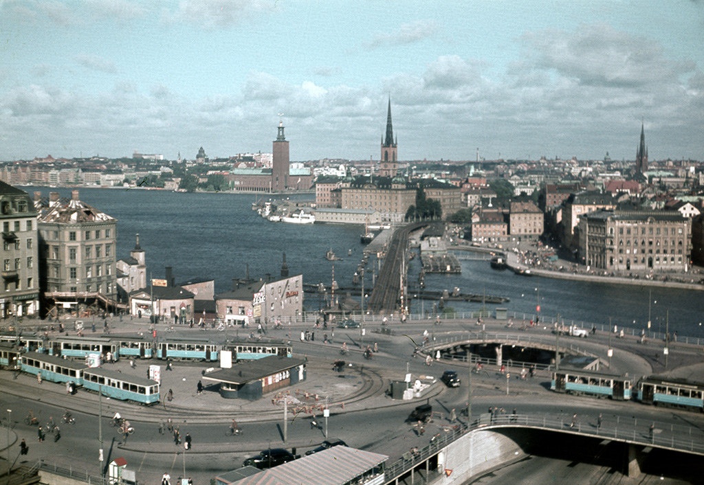 Slussen area in Stockholm, Södermanland, Sweden