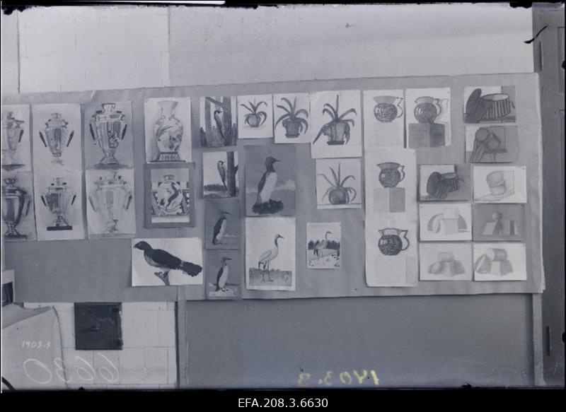 Eksponaate Paide koolide näituselt.