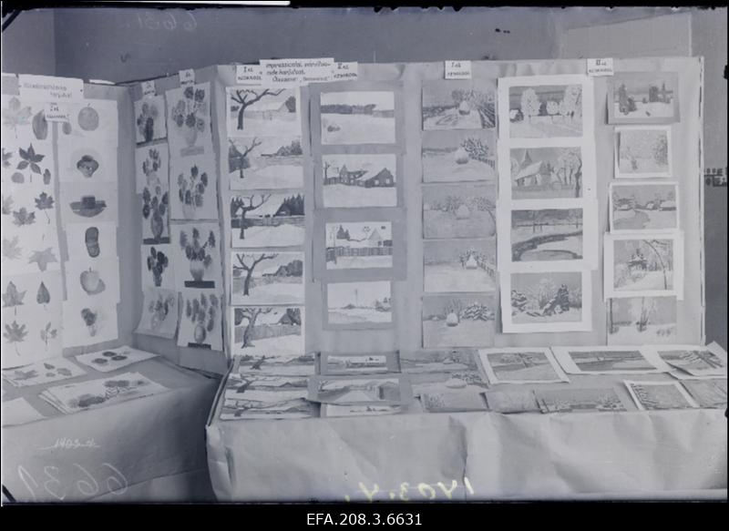 Eksponaate Paide koolide näituselt.