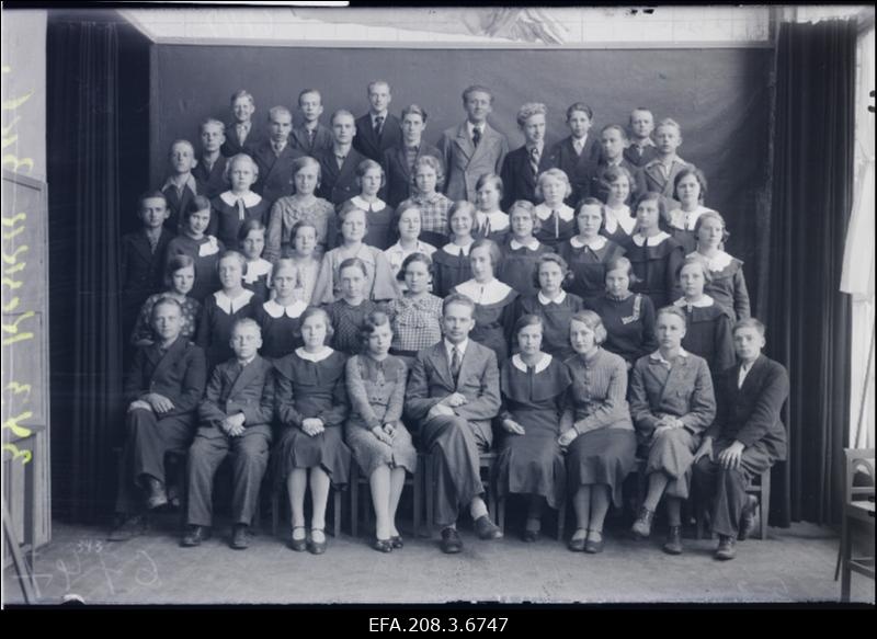 Grupp Paide Keskkooli III klassi õpilasi.