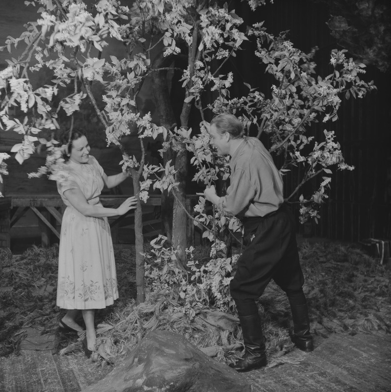 Käsikäes, Teater Estonia, 1955, osades: Tiiu – Silvia Urb, Toomas – Vootele Veikat