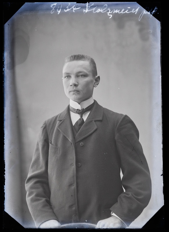 negatiiv Jüri Holzmeier (Holtsmeier) kooliõpetaja, foto J. Riet, neg 8034, 02.02.1908