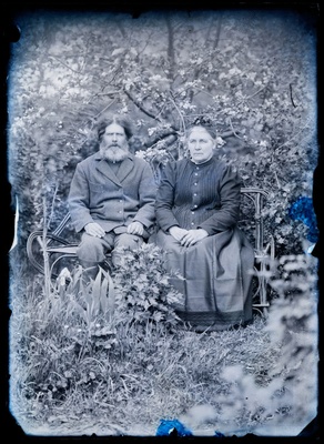 negatiiv Kadri ja Jaan Tõllasepp, foto J. Riet, neg 648, 29.05.1900  similar photo