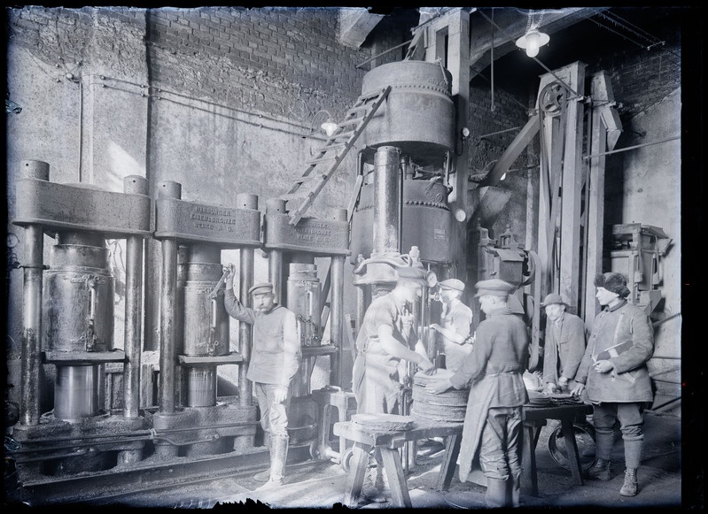 negatiiv Abja linavabrik, sisevaade, foto J. Riet, 42495, 1924