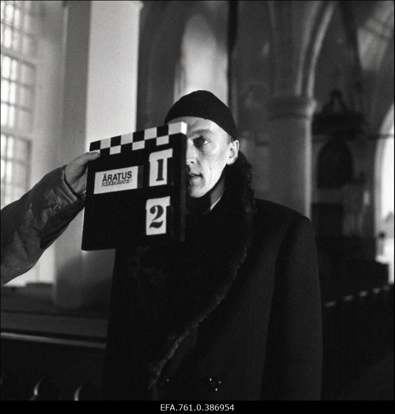 Filmi "Äratus" filmimine. Klapp "1/2", Sulev Luik Linnamehe osas.