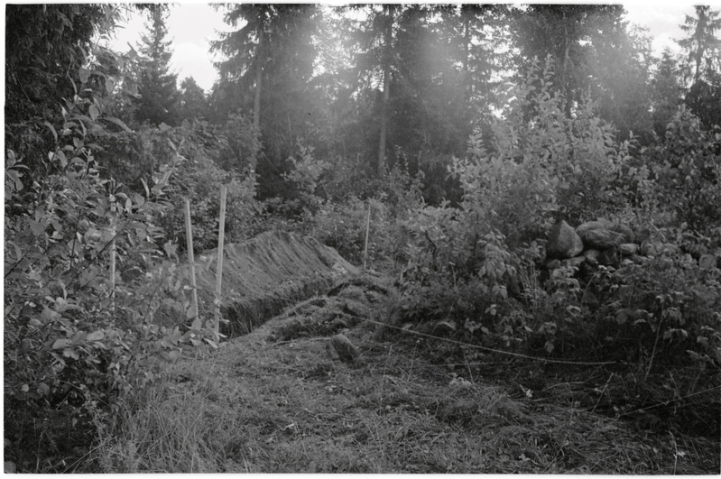 negatiiv, Viljandimaa, Risti kiriku varemete kaevamised, põhjakaevand, 1974