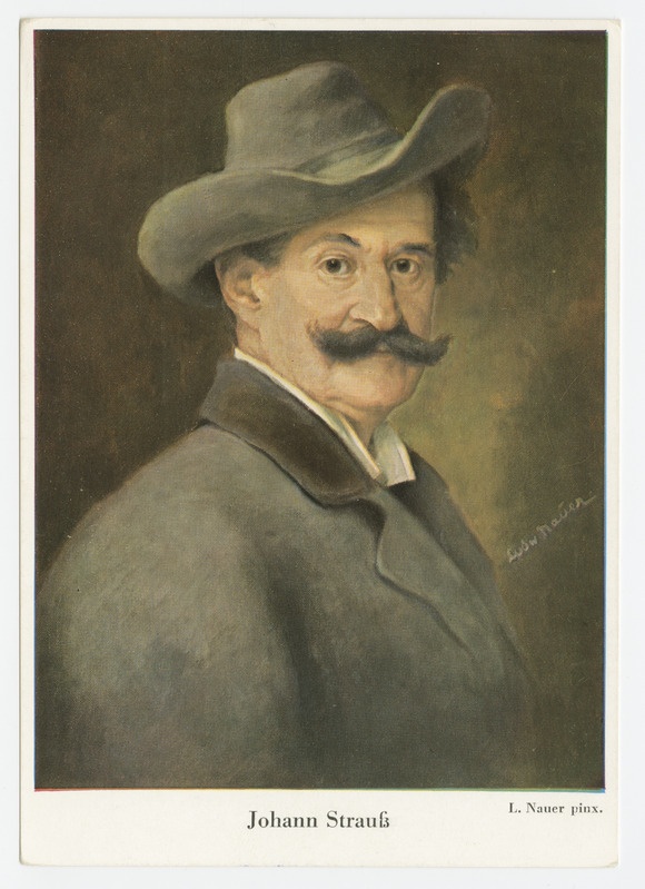 Johann Baptist Strauss, Austria helilooja, viiuldaja, kapellmeister, poolportree
(1825 - 1899).
Foto maalist