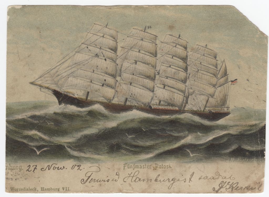 Purjelaev "Potosi" merel