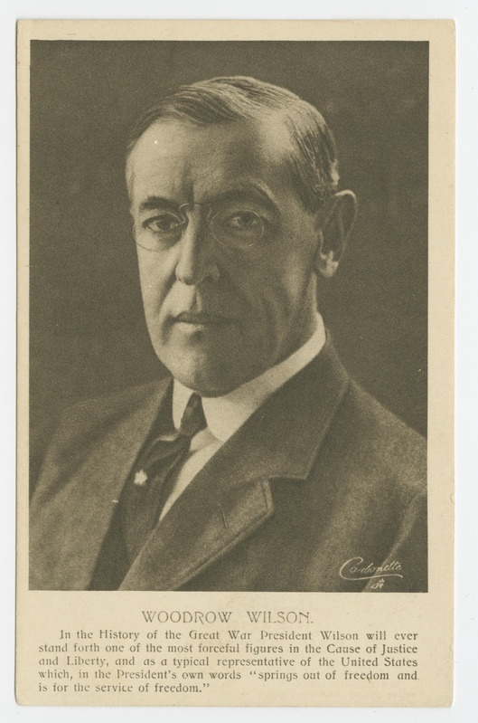 USA president Thomas Woodrow Wilson