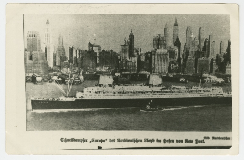 HAPAGi ja NDLi kiir-reisilaev: "Europa" New Yorgi sadamas