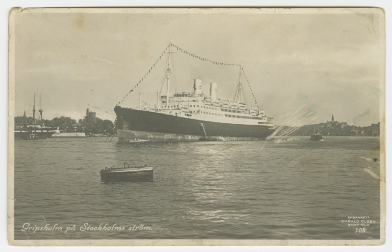 Rootsi Ameerika liini reisilaev "Gripsholm" Stockholmi lähistel