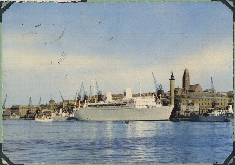 Vaade Göteborgi sadamale ja reisilaevale Kungsholm