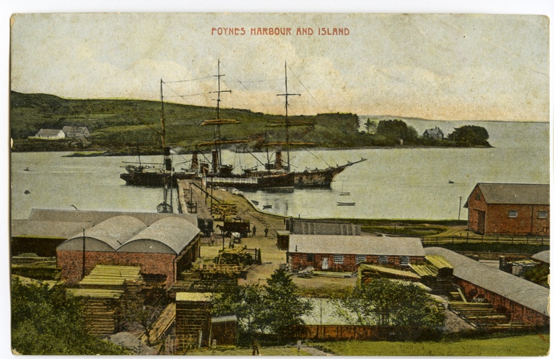 Vaade Foynes'i sadamale ja saarele Iirimaal
