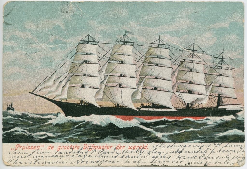 Purjelaev "Preussen" merel