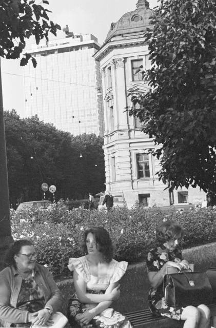 Riia. Lenini tänav. Ehitatav hotell "Latvija".