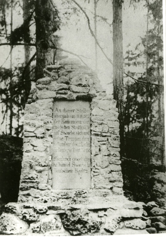 Mälestussammas Saksa vägede võidu auks Vene vägede üle 16.10.1917