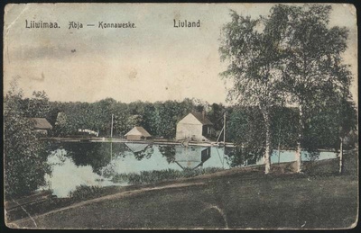 trükipostkaart, Halliste khk, Abja-Paluoja, Konnaveski, koloreeritud, u 1910  duplicate photo