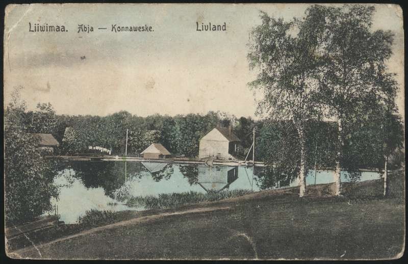 trükipostkaart, Halliste khk, Abja-Paluoja, Konnaveski, koloreeritud, u 1910
