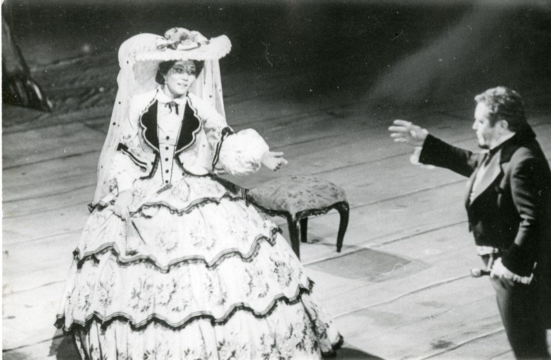 Leili Tammel Federica`na ja Hendrik Krumm Rudolfona Giuseppe Verdi ooperis "Luisa Miller".
