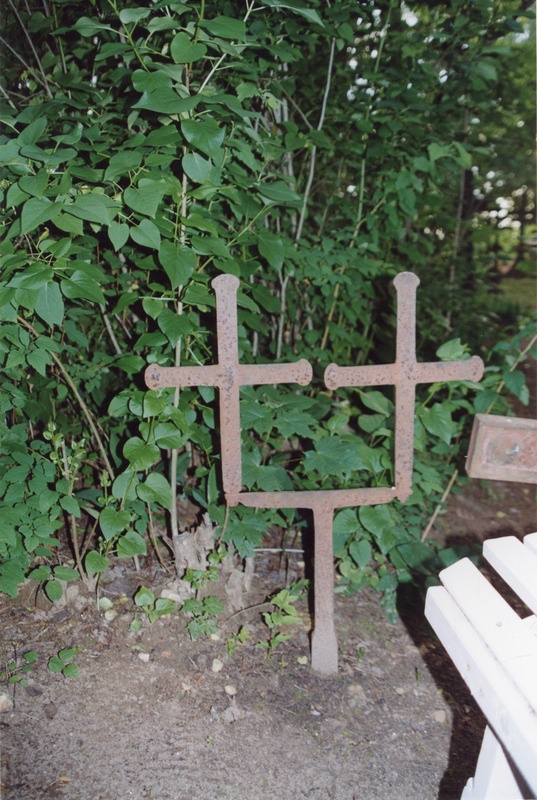 Tudulinna kalmistu vaade, vanad sepistatud ristid